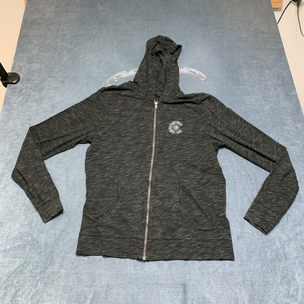 Dist Rict Hoodie Mens Large Black Full Zip Kangaroo Pockets Winter Performance